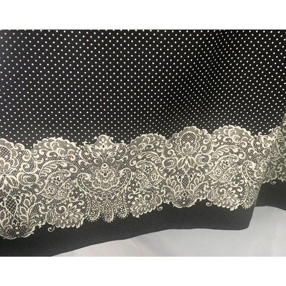 Talbots Top Jersey Women Medium Petite Black Pullover 3/4 Sleeve Shirt Cruise - Picture 4 of 5